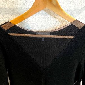 Todd Duncan black knit and mesh long dress, S, NWT